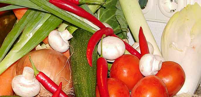 Komposition aus frischen Gemüsen für glutenfreie-Gerichte!