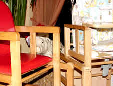 Kinderstühle für kleine Gäste im Restaurant Capannina in Moers!